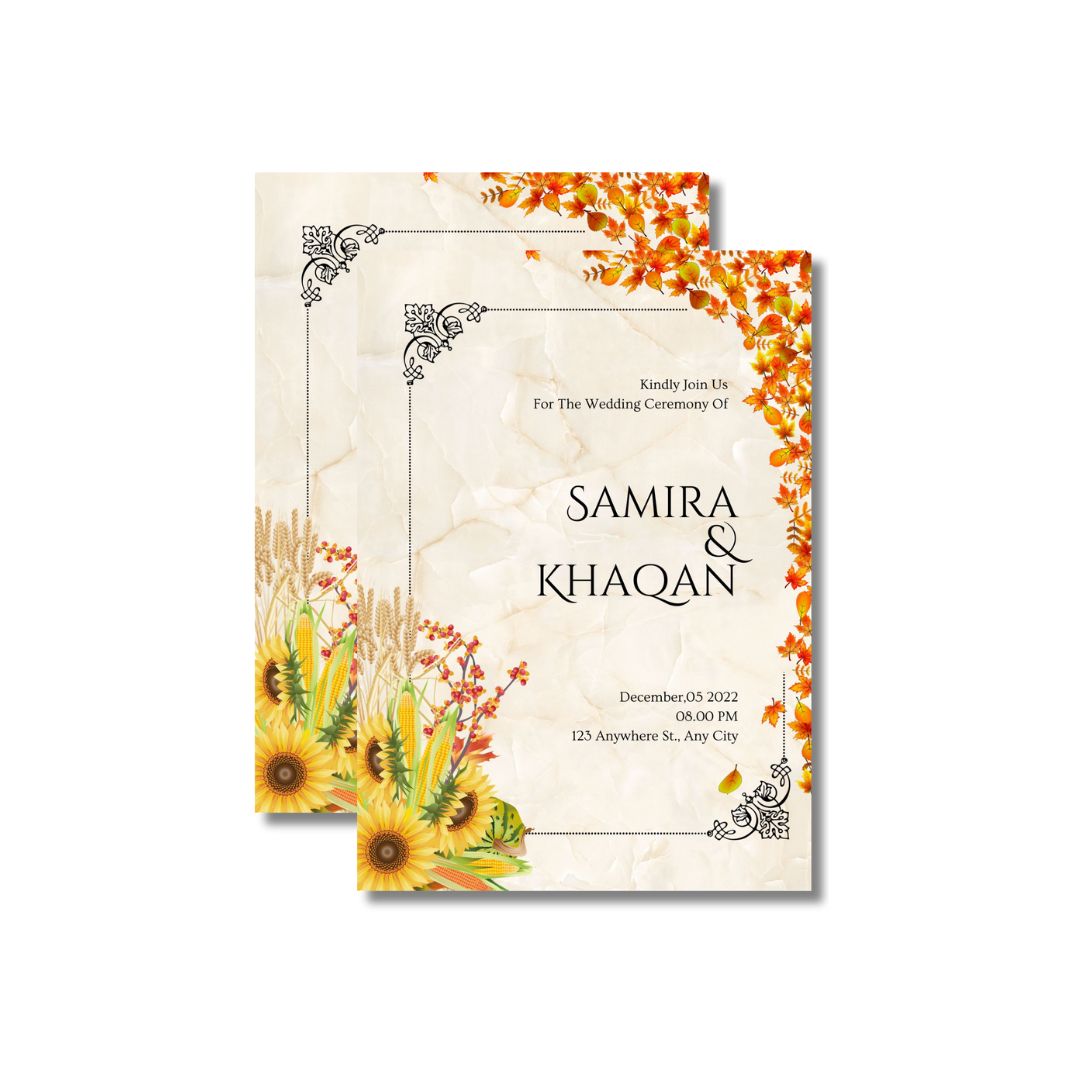 Wedding Card - Sunflower